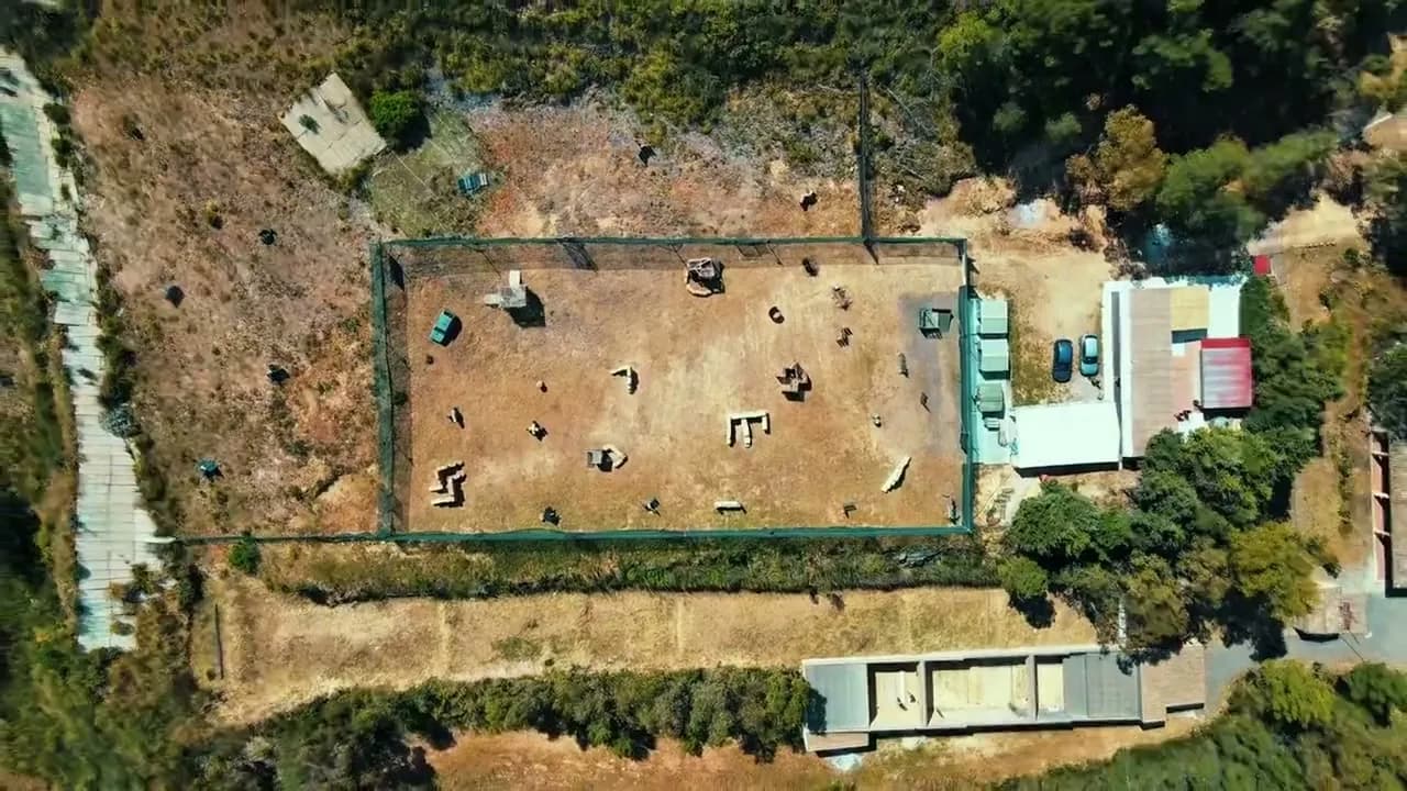 Il campo da paintball Splat & Shoot di Enna visto dall'alto
